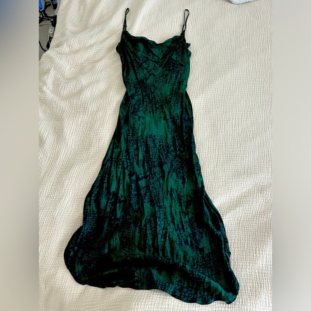 7 for All Mankind Green Slip Dress